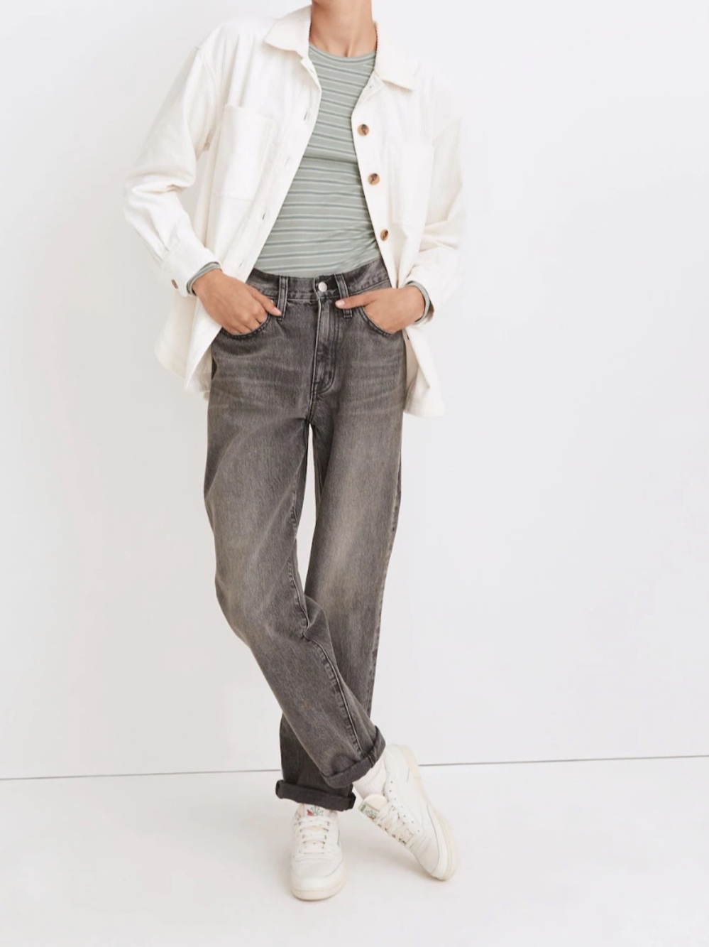 Madewell Slouchy Boyjean in Glennbay Wash
